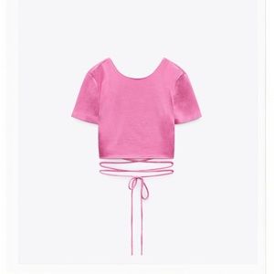 Zara NWT satin crop top